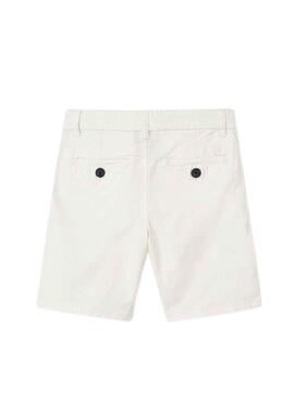 Bermuda Mayoral Chino Sarga Basic Blanc Garçon