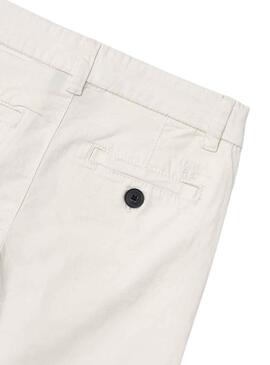 Bermuda Mayoral Chino Sarga Basic Blanc Garçon