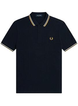 Polo Fred Perry Twin Tipped Bleu Marine pour Homme