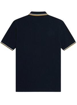 Polo Fred Perry Twin Tipped Bleu Marine pour Homme