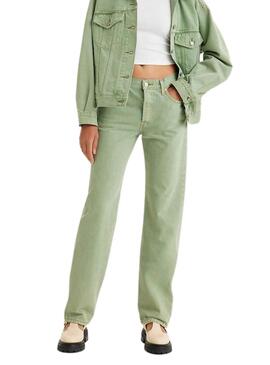 Pantalon Jeans Levis 501 90S Vert pour Femme