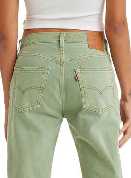 Pantalon Jeans Levis 501 90S Vert pour Femme