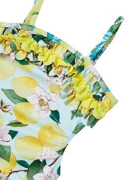 Slip de bain Mayoral Printed Jaune pour Fille