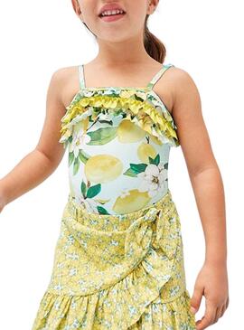 Slip de bain Mayoral Printed Jaune pour Fille