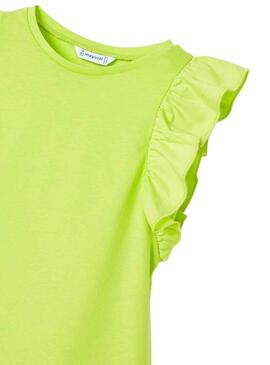 T-Shirt Mayoral Combinada Vert pour Fille