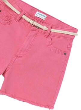 Short Mayoral Sarga Basic Rosa pour Fille