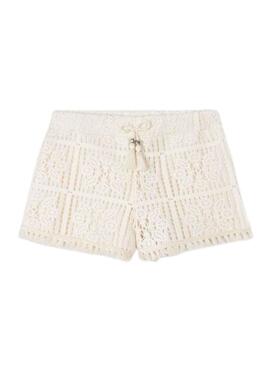 Short Mayoral Knitted Crochet Beige pour Fille