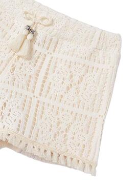 Short Mayoral Knitted Crochet Beige pour Fille