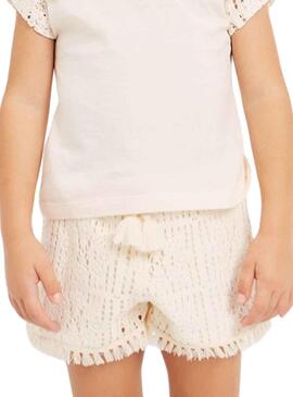 Short Mayoral Knitted Crochet Beige pour Fille