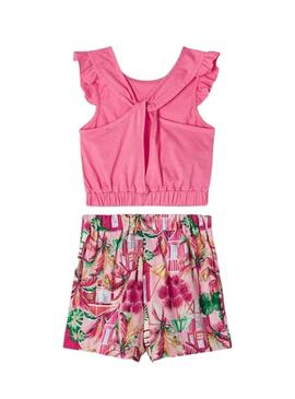 Set Mayoral Short Printed Pivoine Rose Fille