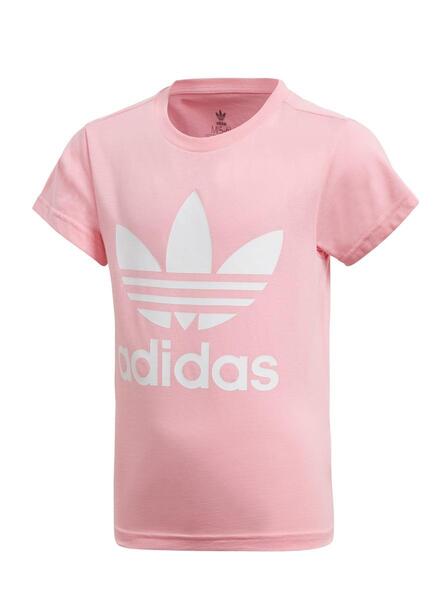 Girls pink 2025 adidas top