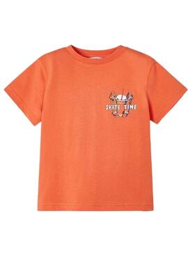 T-Shirt Mayoral Skate Time Orange pour Garçon