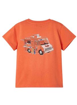 T-Shirt Mayoral Skate Time Orange pour Garçon
