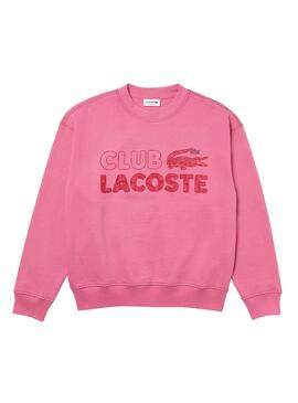 Sweat Lacoste Club Rose pour Homme