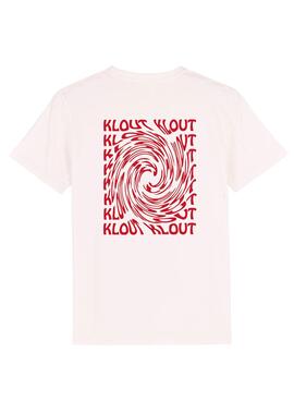 T-Shirt Klout Tornado Blanc Vintage et Rouge