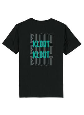 T-Shirt Klout Graphic Noire et Bleu Turquesa