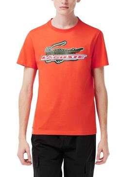 T-Shirt Lacoste Sport Orange pour Homme