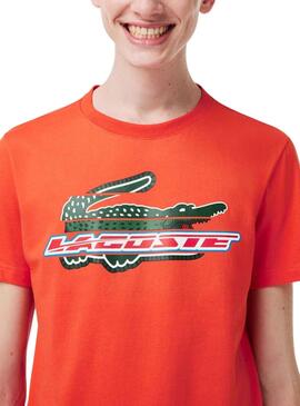 T-Shirt Lacoste Sport Orange pour Homme