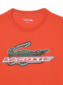 T-Shirt Lacoste Sport Orange pour Homme