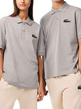 Polo Lacoste Loose Gris pour Homme et Femme