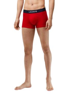 Slip Lacoste Casual Rouge pour Homme