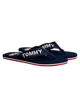 Flip flops Tommy Jeans Logo Tape Bleu Marine pour Homme
