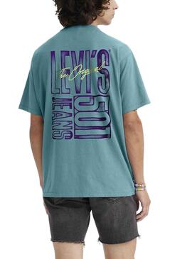 T-Shirt Levis 501 Vintage Bleu pour Homme
