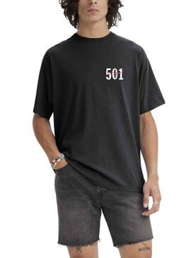 T-Shirt Levis 501 Vintage Noire pour Homme