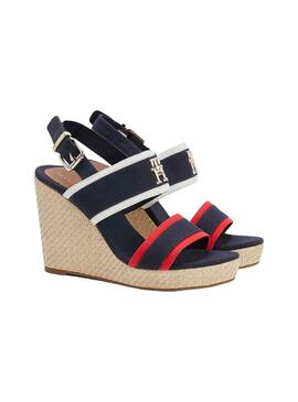 Sandales Tommy Hilfiger Contrast Bleu Marine Femme