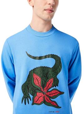 Sweat Lacoste Netflix Stranger Things Bleu