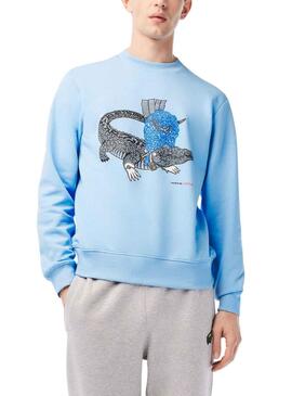 Sweat Lacoste Netflix Bridgerton Bleu Claro