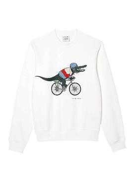 Sweat Lacoste Netflix Sex Education Blanc