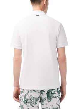 Polo Lacoste Netflix Bridgerton Blanc pour Homme