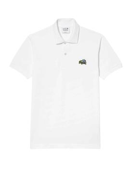 Polo Lacoste Netflix Bridgerton Blanc pour Homme