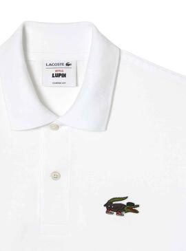 Polo Lacoste Netflix Lupin Blanc pour Homme