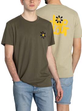 T-Shirt Klout Rudbeckia Kaki pour Femme et Homme