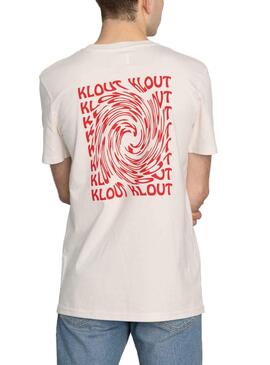 T-Shirt Klout Tornado Blanc Vintage et Rouge