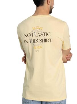 T-Shirt Klout No Plastic Jaune