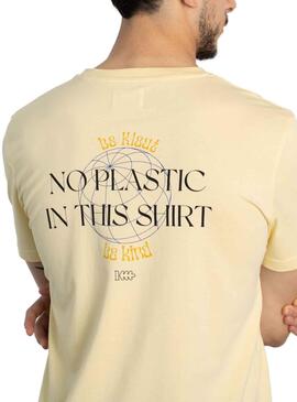 T-Shirt Klout No Plastic Jaune