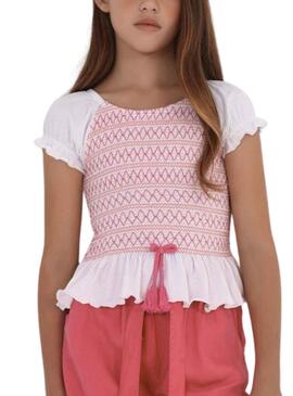 T-Shirt Mayoral Bee Nest Rose pour Fille