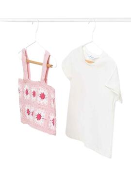 Set Top Croche et T-Shirt Mayoral Rosa pour Fille