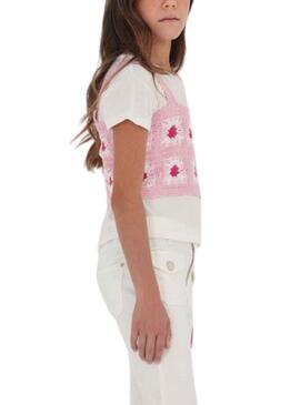 Set Top Croche et T-Shirt Mayoral Rosa pour Fille