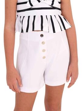 Short Mayoral Crepe Blanc pour Fille