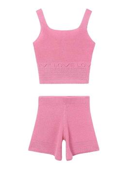 Set Mayoral Tricot Rose pour Fille