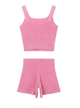 Set Mayoral Tricot Rose pour Fille