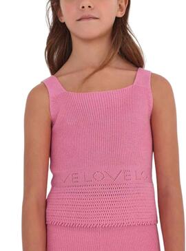 Set Mayoral Tricot Rose pour Fille