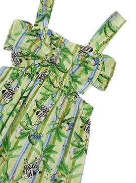 Robe Mayoral Cut Out Vert pour Fille