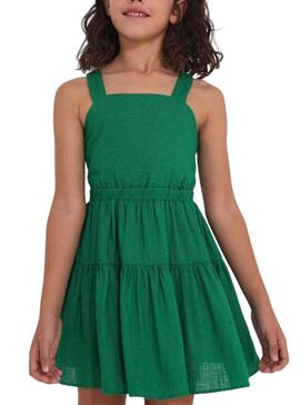 Robe Mayoral Lino Esmeralda Vert pour Fille