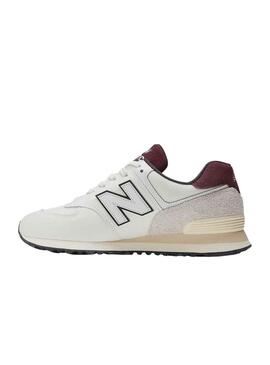 Baskets New Balance U574 Bordeaux pour Homme