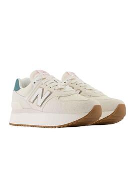Baskets New Balance WL574 Beige pour Femme